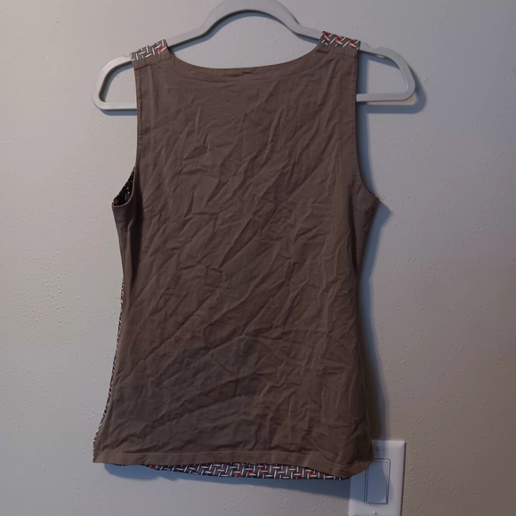 Ann Taylor Patterned Sleeveless Top - Black and Red - Picture 3 of 11